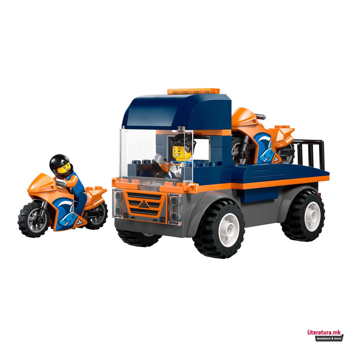 LEGO коцки, City, Motorcycle Transporter 