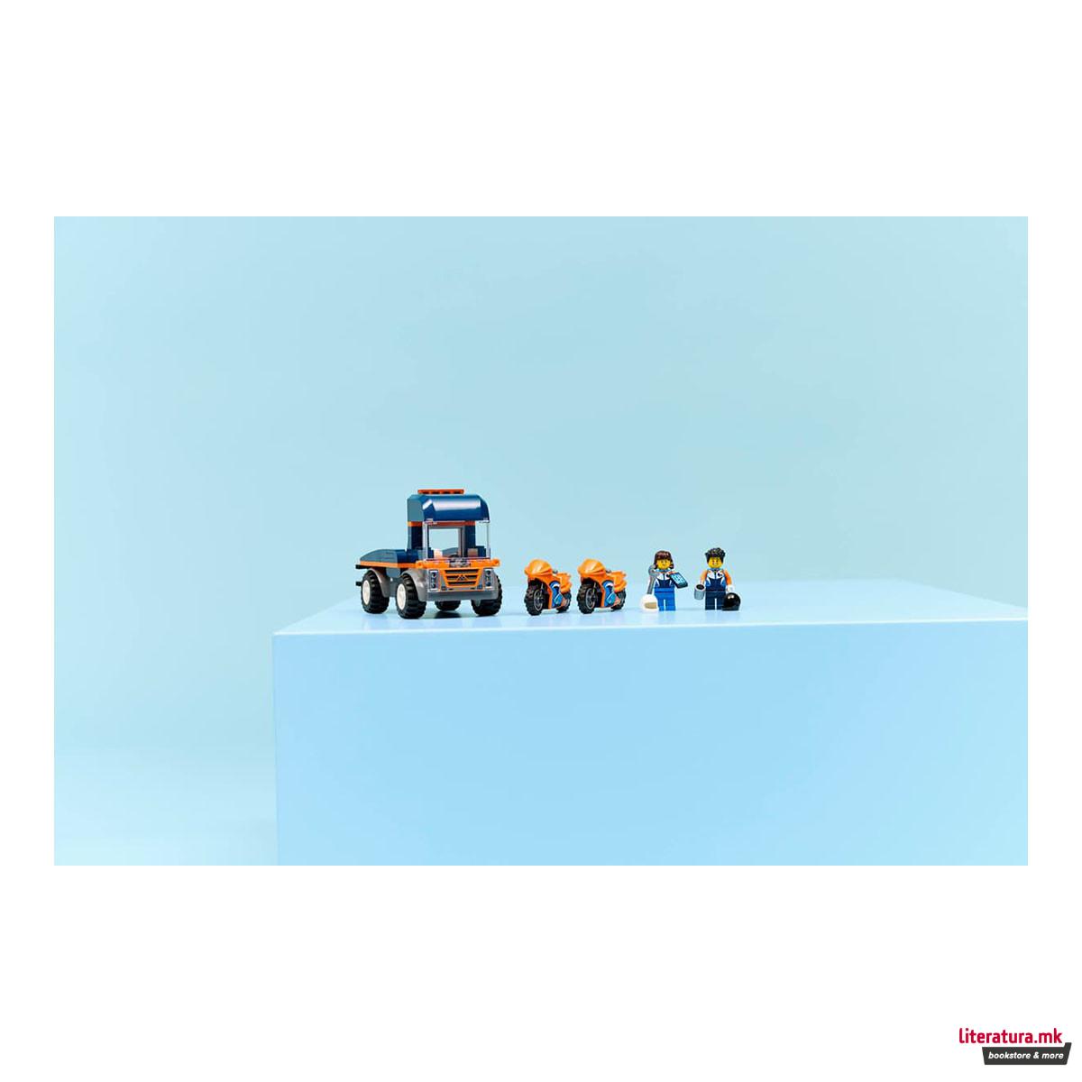 LEGO коцки, City, Motorcycle Transporter 