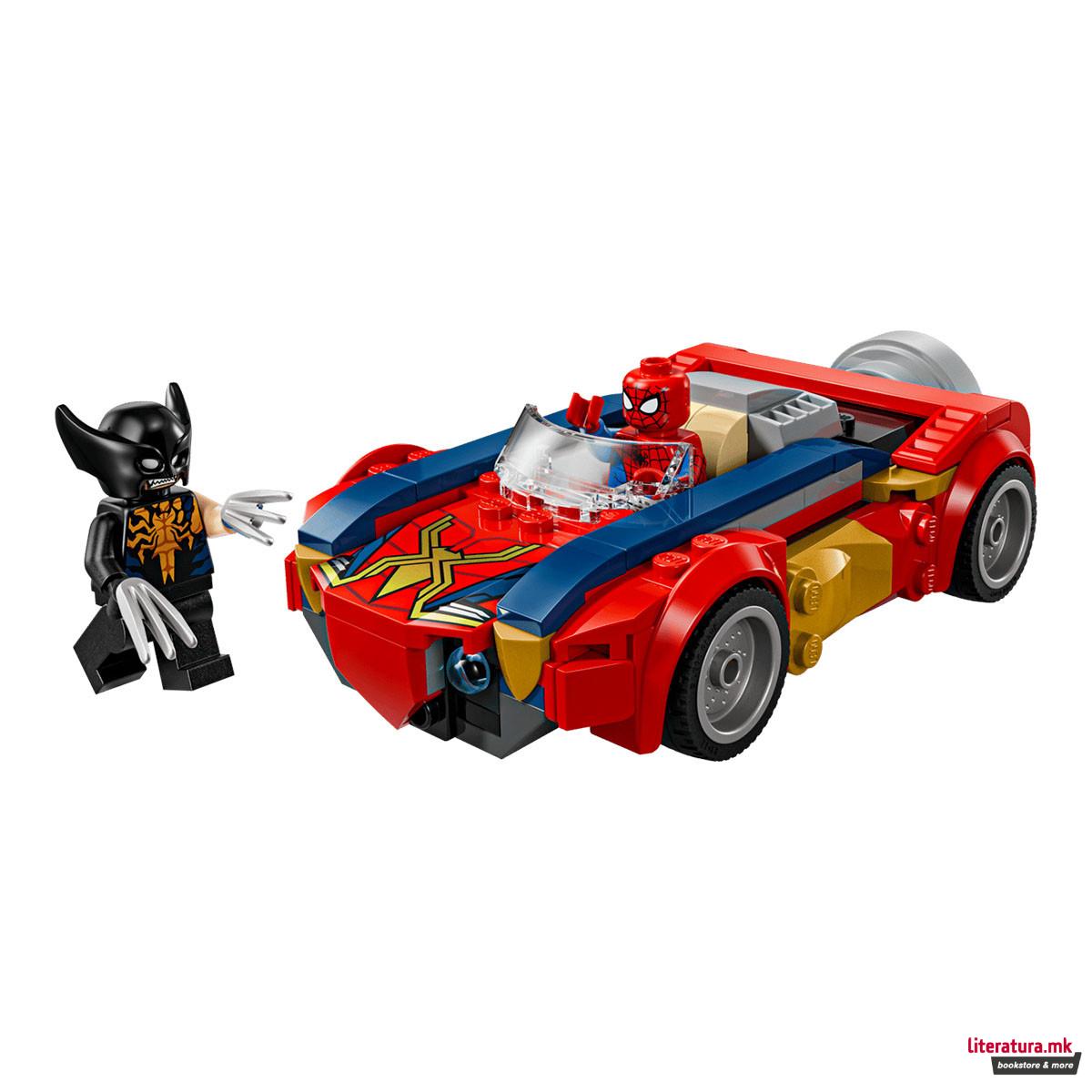 LEGO коцки, Marvel, Spider-Man Car vs. Venomized Wolverine 