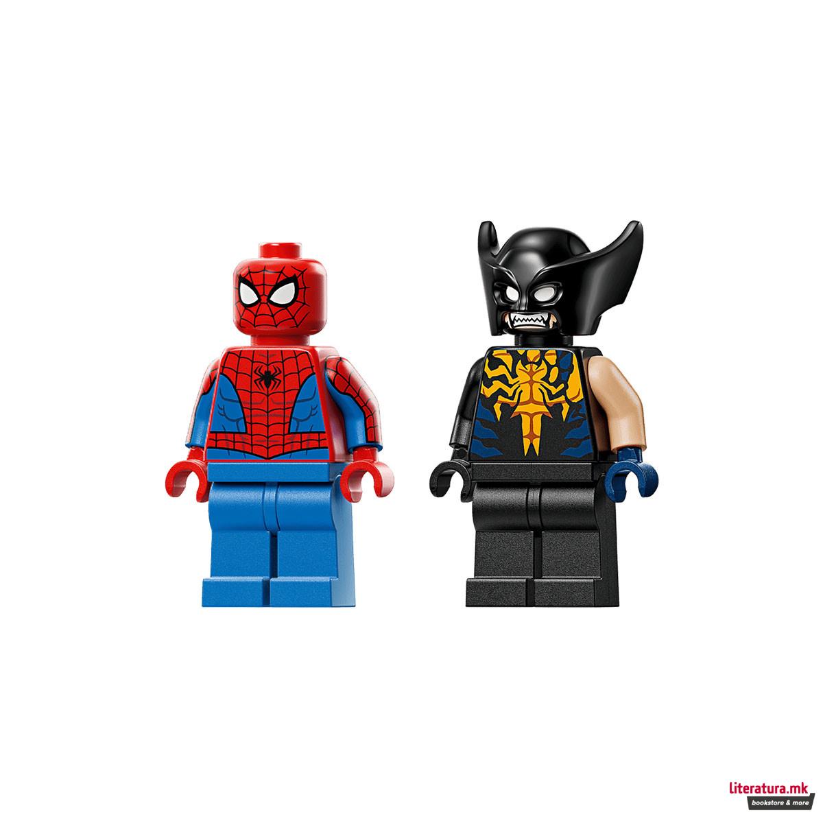 LEGO коцки, Marvel, Spider-Man Car vs. Venomized Wolverine 