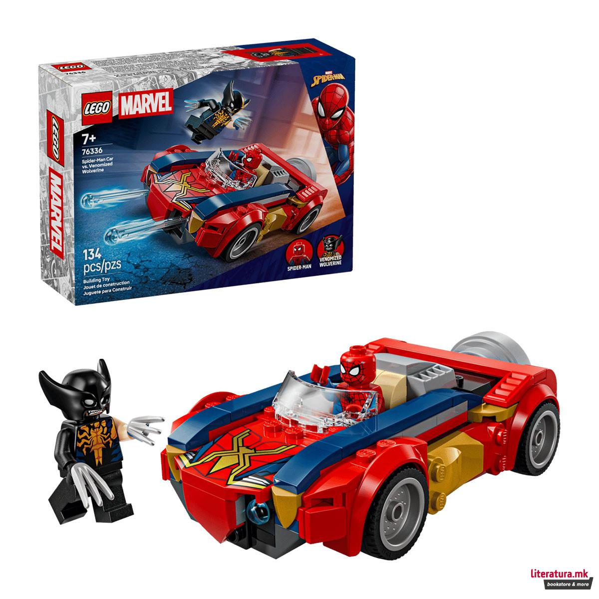 LEGO коцки, Marvel, Spider-Man Car vs. Venomized Wolverine 