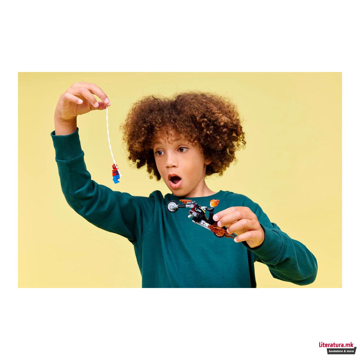 LEGO коцки, Marvel, Spider-Man vs. Ghost Rider Motorcycle 