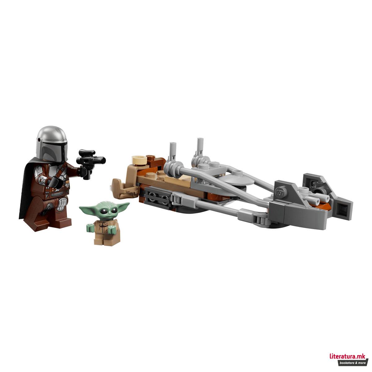 LEGO коцки, Star Wars, The Mandalorian & Grogus Speeder Bike 