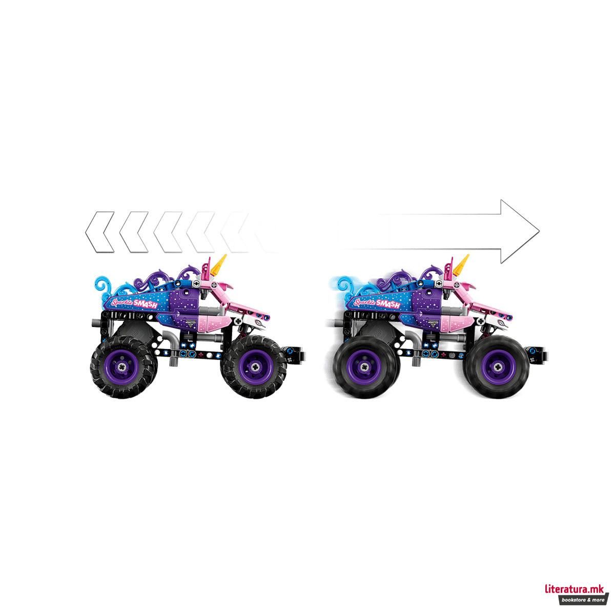 LEGO коцки, Technic, Monster Jam Sparkle Smash Pull-Back 
