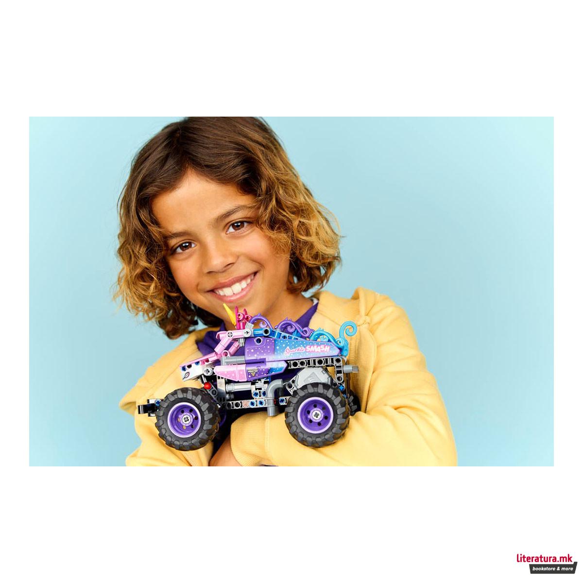 LEGO коцки, Technic, Monster Jam Sparkle Smash Pull-Back 