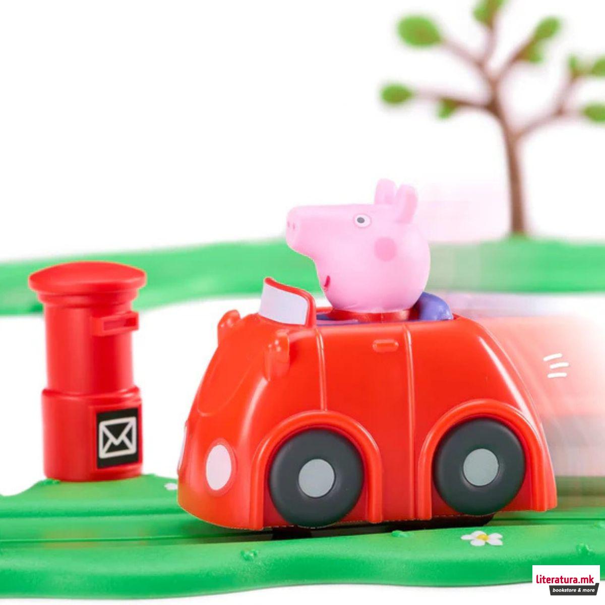 Сет за игра, Peppa Pig: Whizz Around - Peppa's Little Red Car Set 