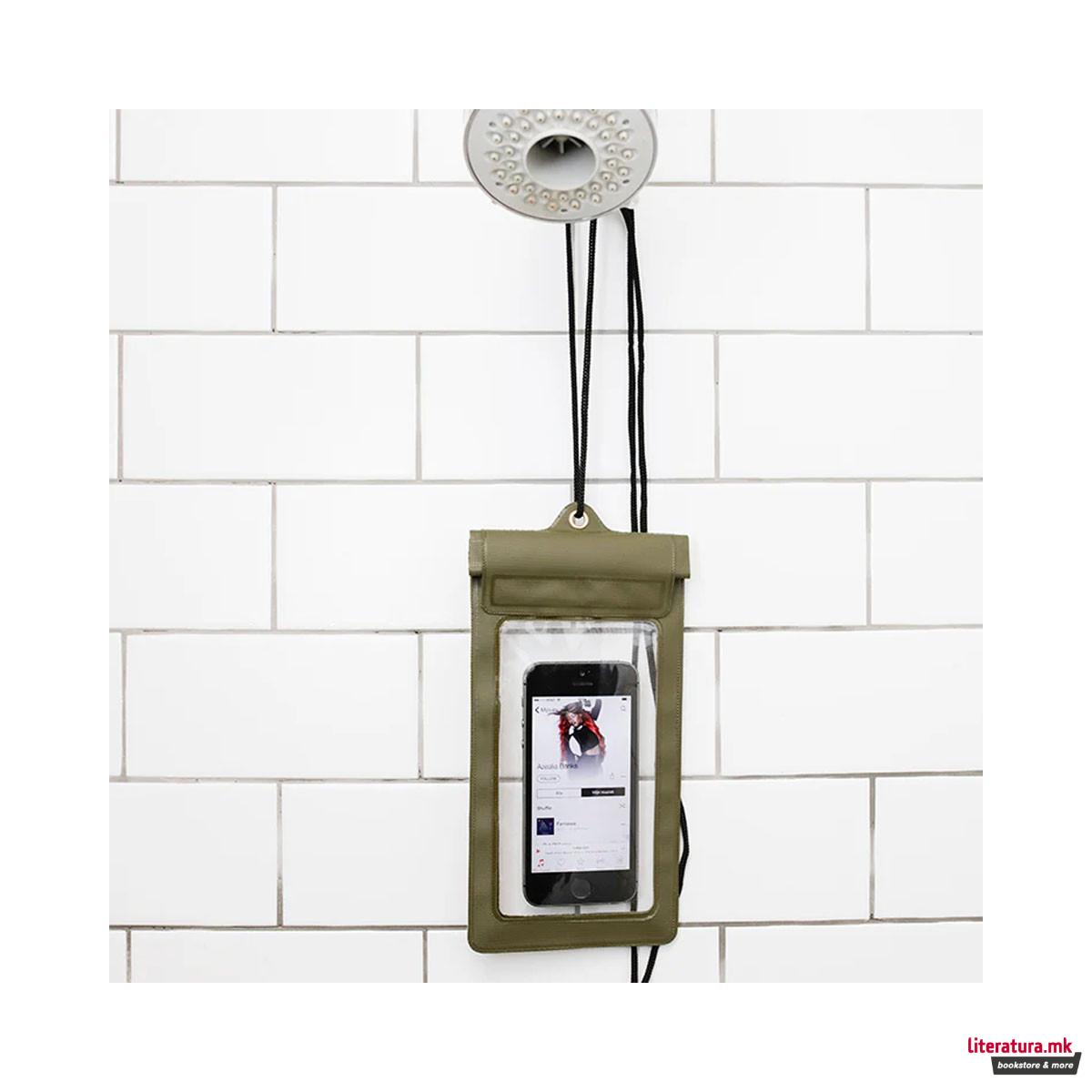 Водоотпорна футрола за телефон - зелена 