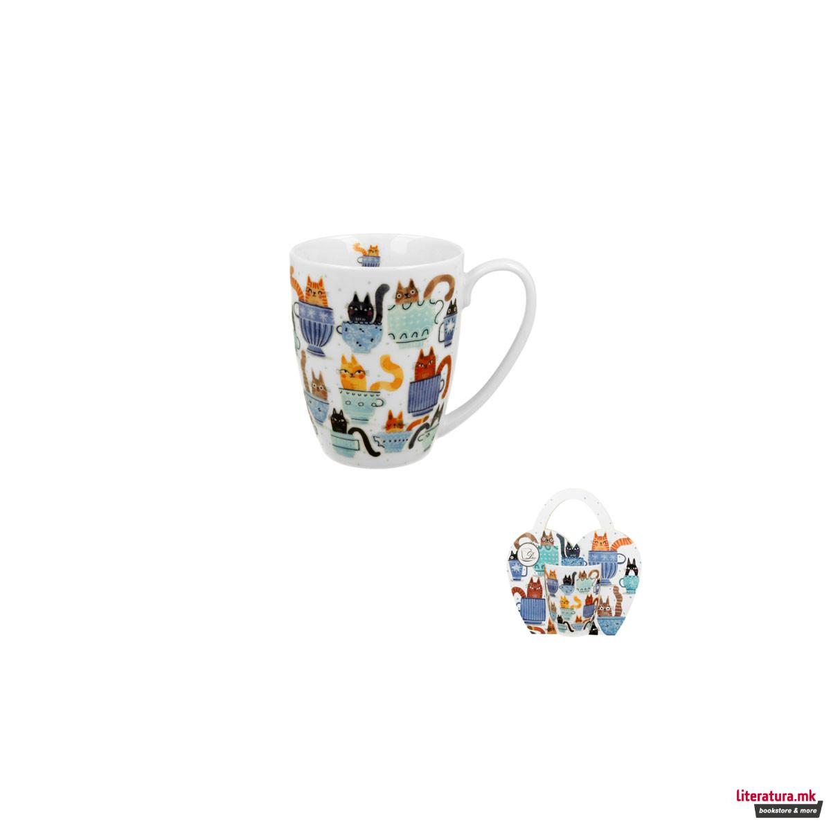 Шолја во украсна хартиена торбичка Cats World: Teacup Cats, 350 ml 