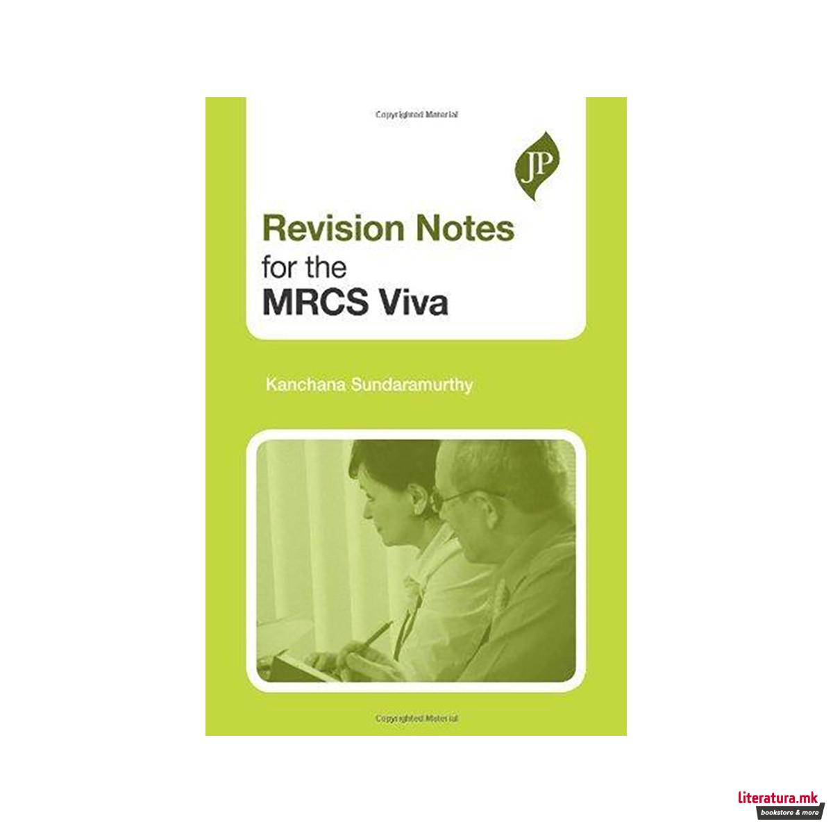 Revision Notes for the MRCS Viva 
