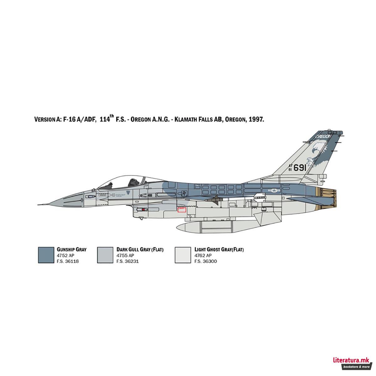 Макета, Aircraft, F-16A Fighting Falcon, 1:48 