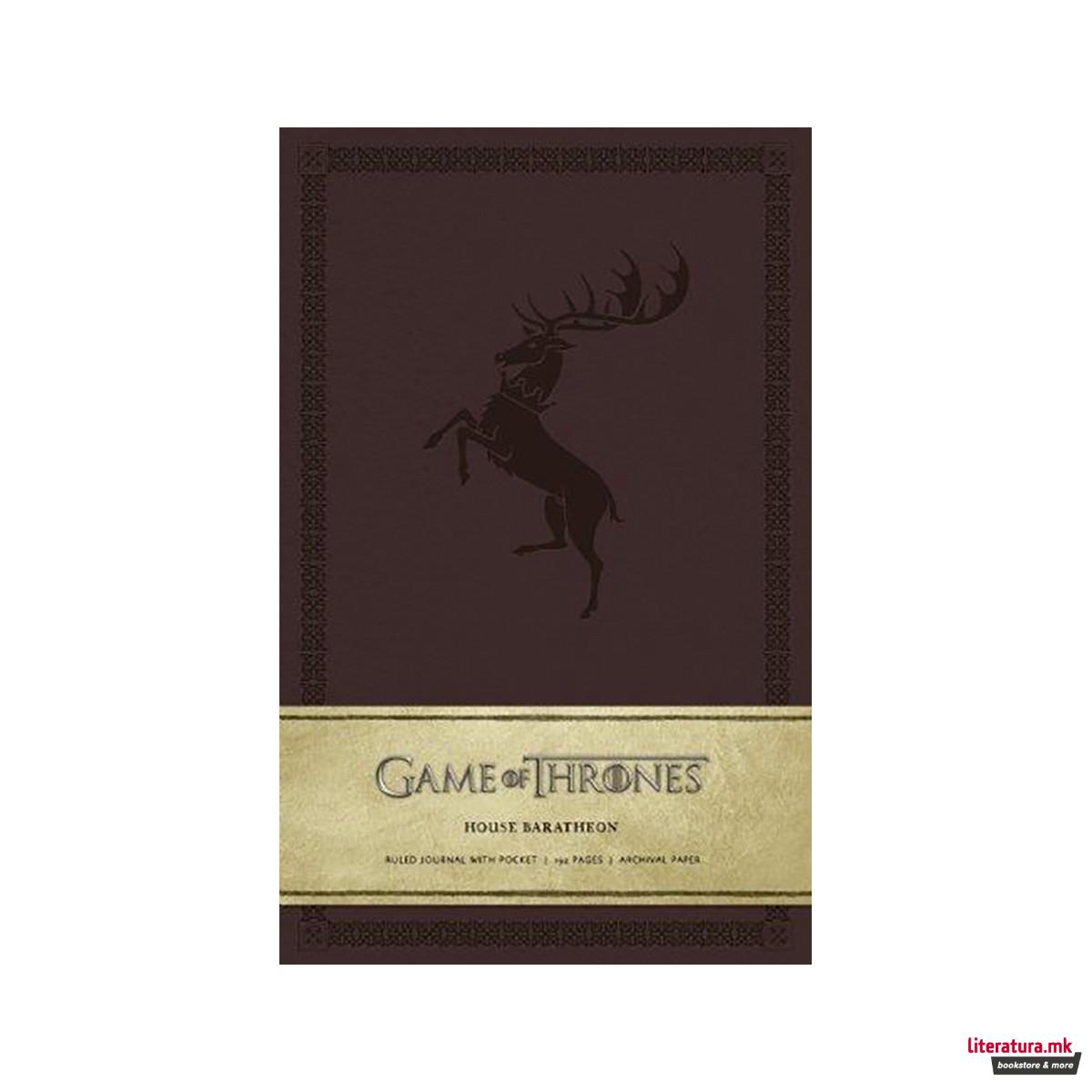 Game of Thrones: House Baratheon Hardcover Ruled Journal