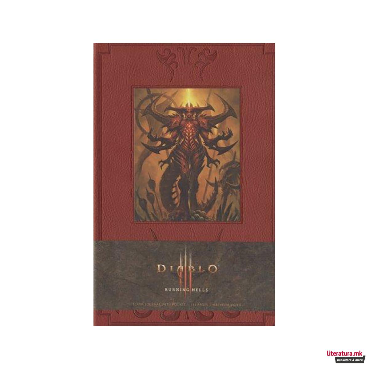 Diablo Burning Hells Hardcover Blank Journal 