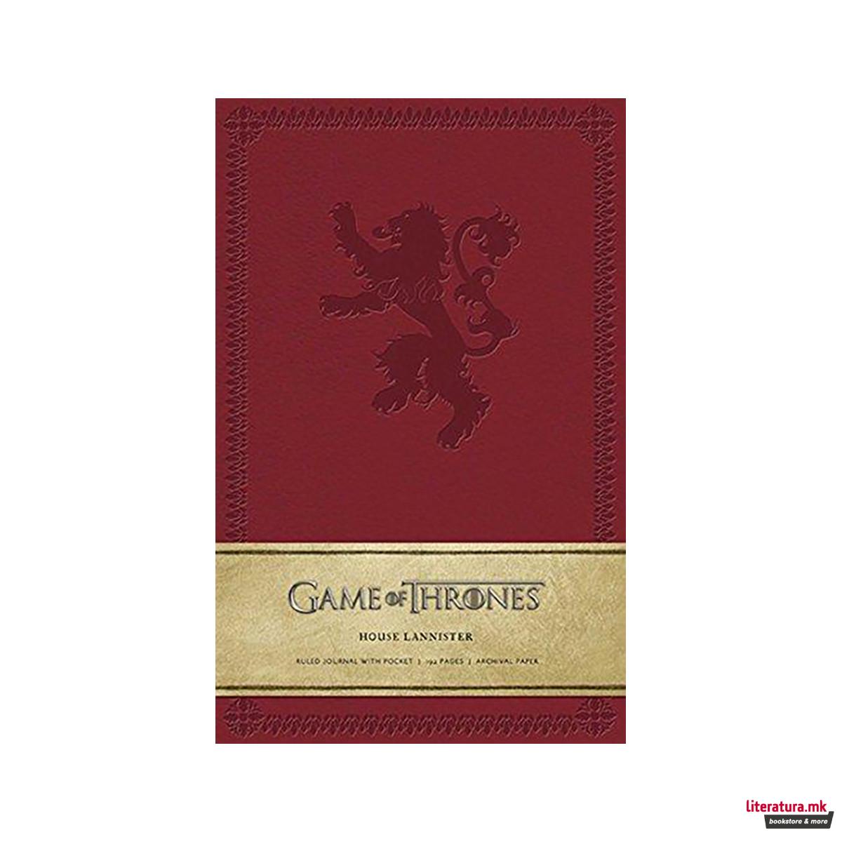 Game of Thrones: House Lannister Hardcover Ruled Journal