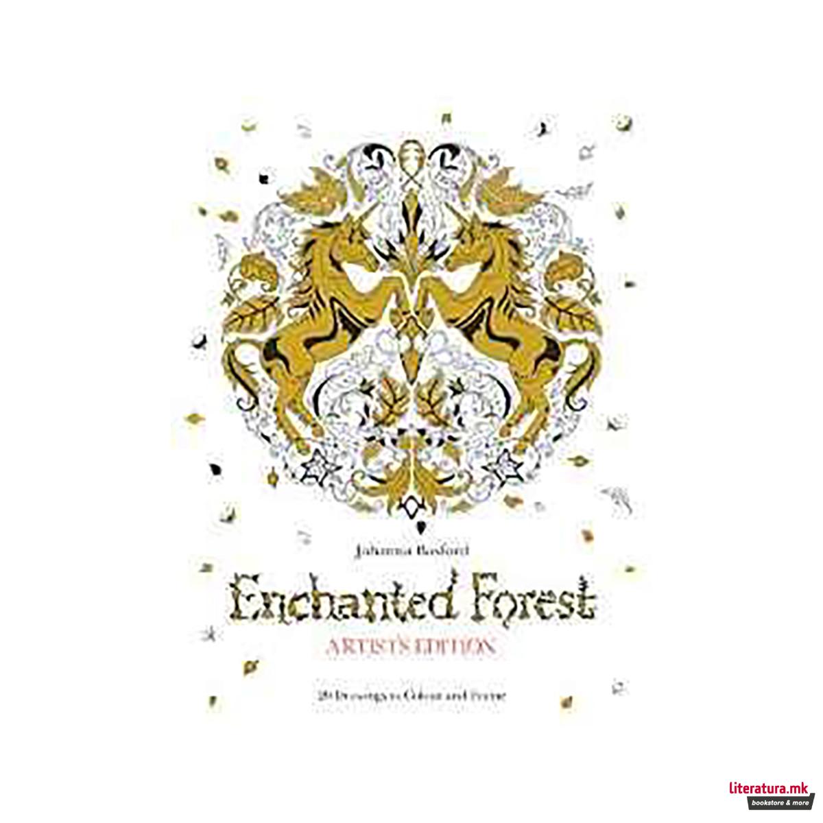Enchanted Forest Artist's Edition : A Pull-Out and Frame Colouring Book 