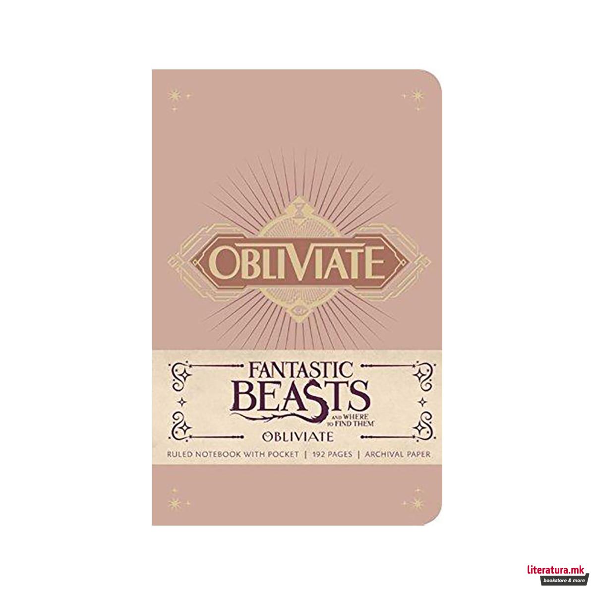 Fantastic Beasts and Where to Find Them: Obliviate Hardcover Ruled Notebook 
