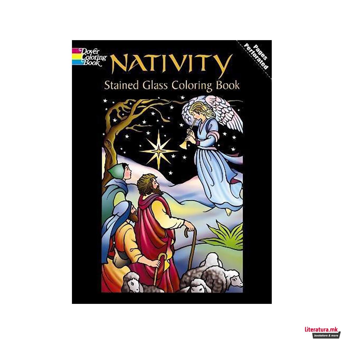 Nativity Stained Glass Coloring Book 