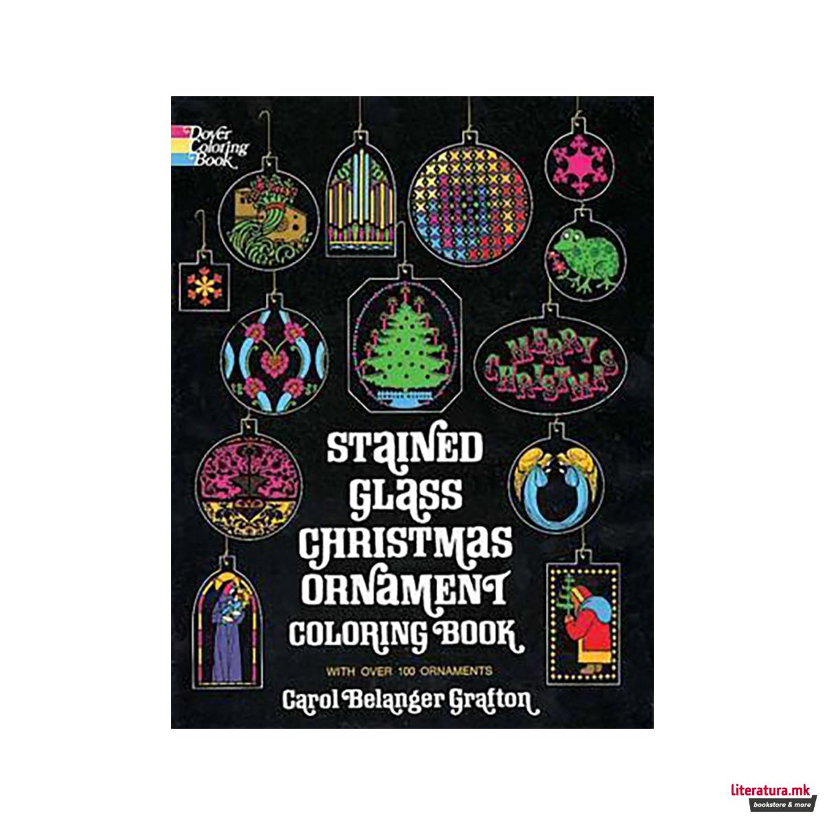 Stained Glass Christmas Ornament Coloring Book 