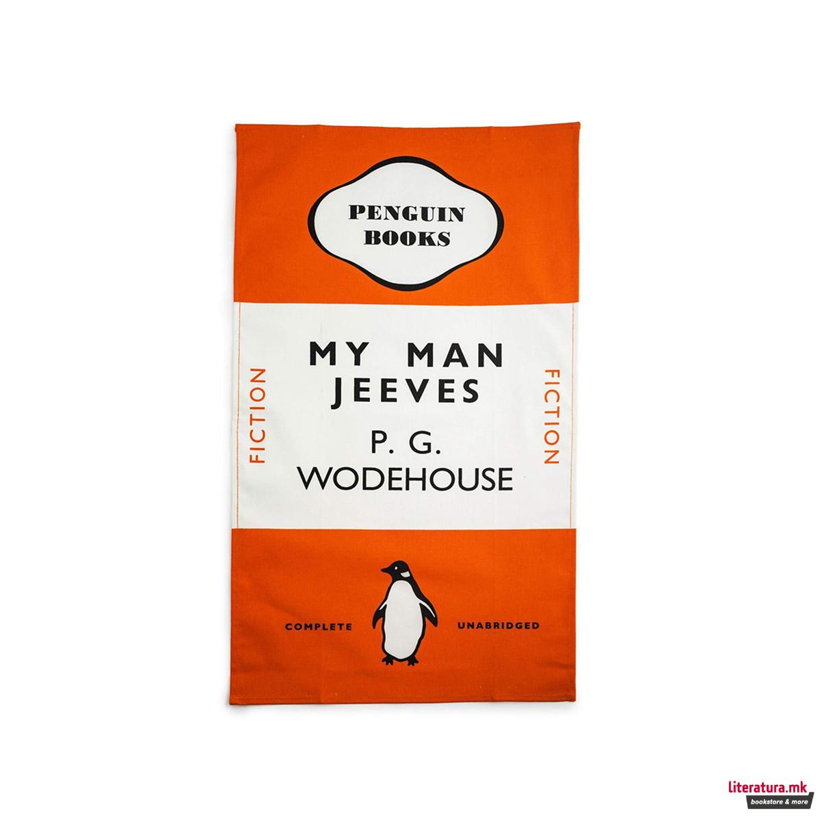 MY MAN JEEVES TEA TOWEL ORANGE 