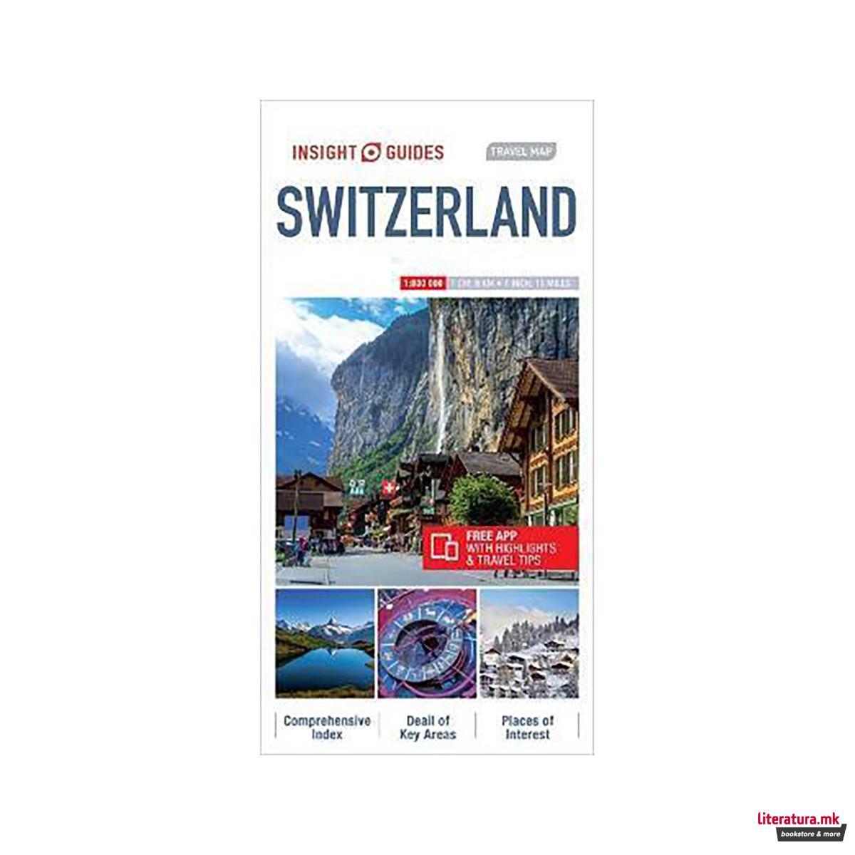 Insight Guides Travel Map Switzerland 