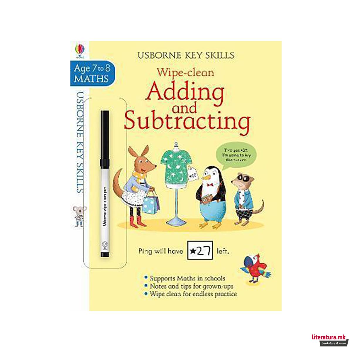 Wipe-Clean Adding and Subtracting 7-8 