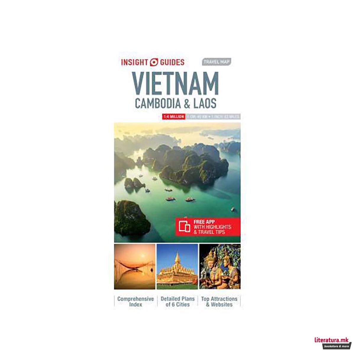 Insight Guides Travel Map Vietnam, Cambodia & Laos (Insight Maps) 