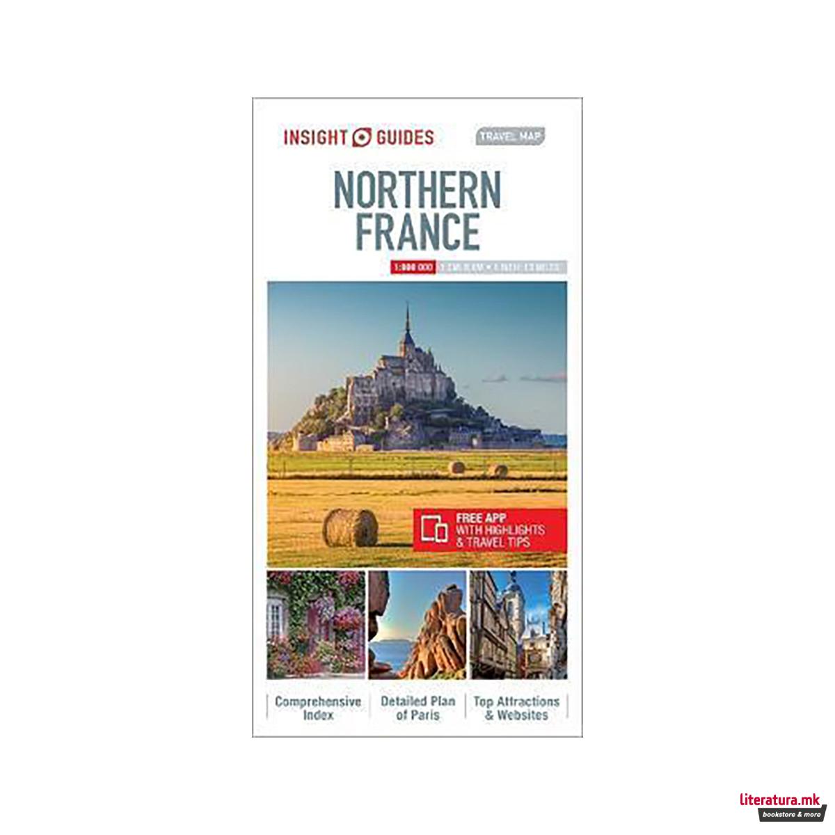 Insight Guides Travel Map Northern France 
