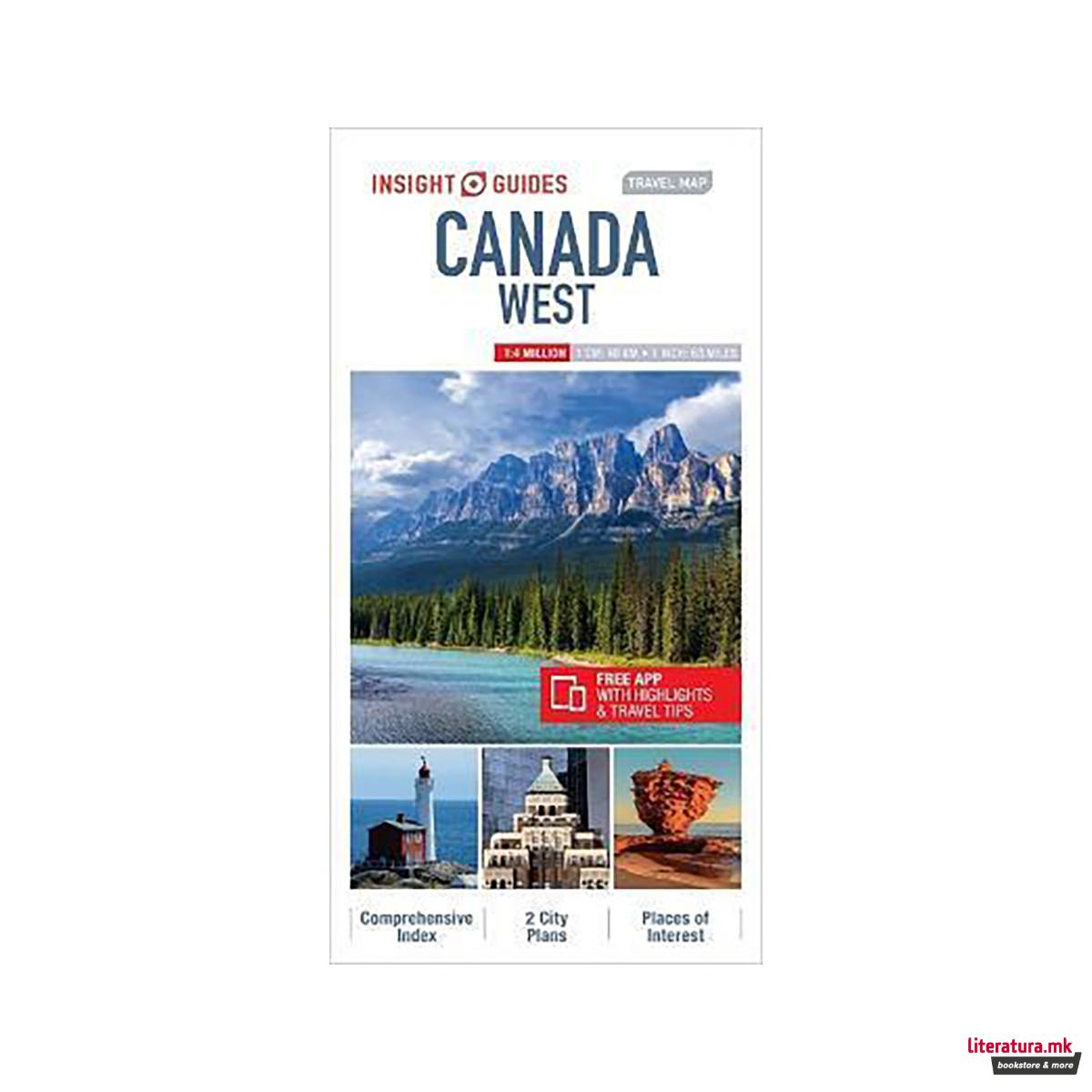 Insight Guides Travel Map Canada West 