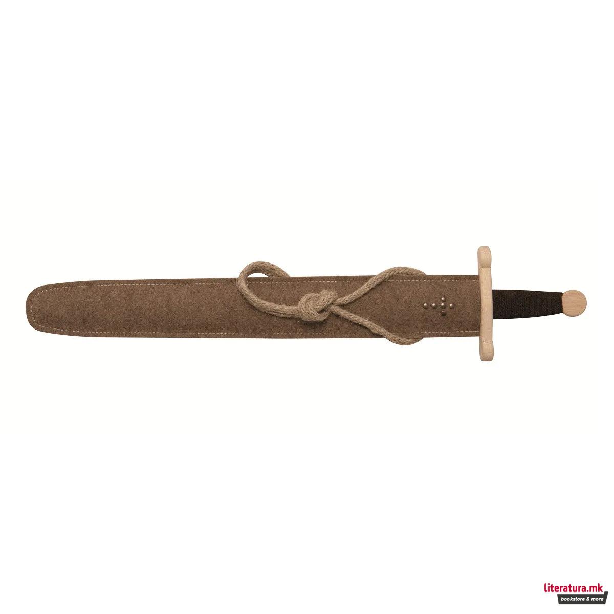 Сет меч со обмотана рачка и футрола, голем, 65cm 
