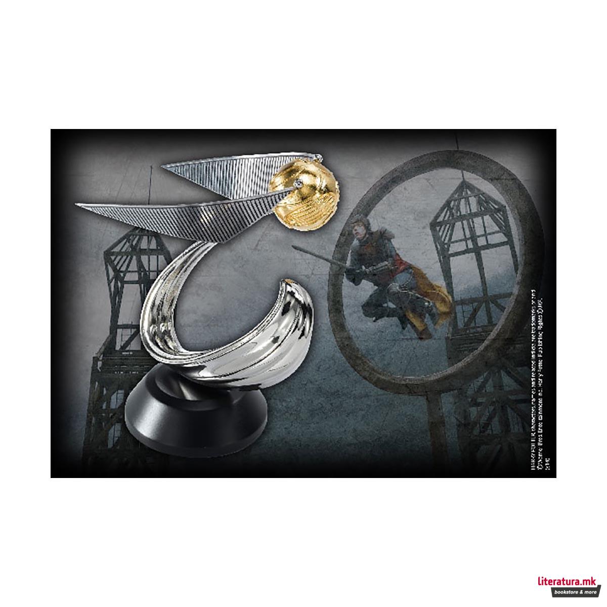 Фигура, Harry Potter - The Golden Snitch, посребрена и позлатенa (24k) 