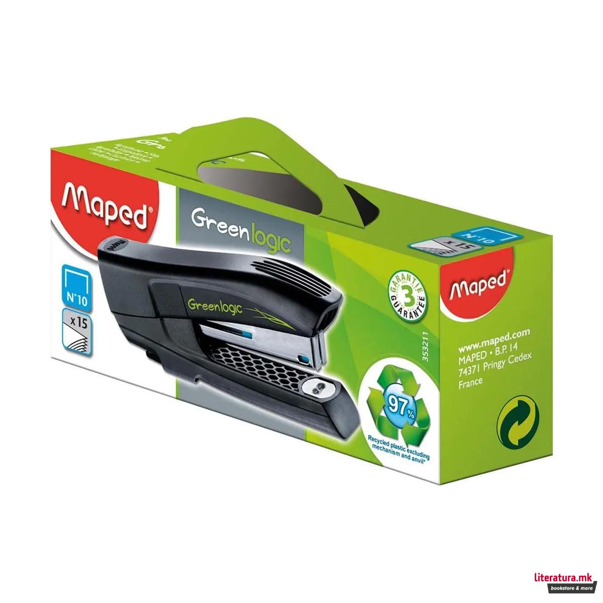 Хефталка, Maped, Greenlogic No.10, 43мм