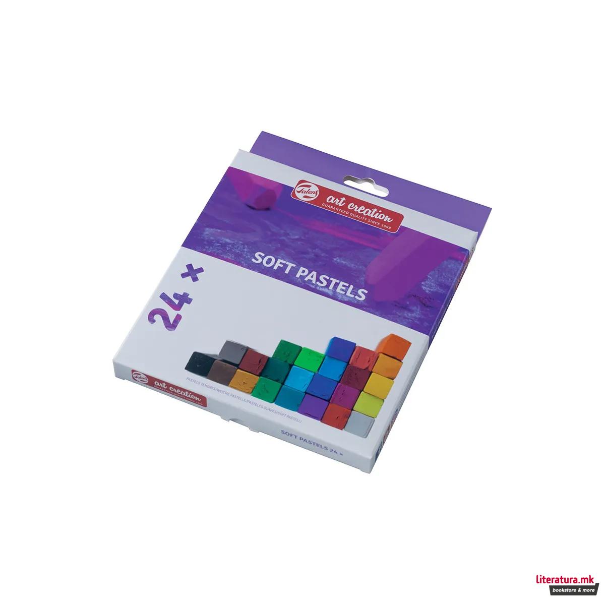 Сет меки пастели, Talens Art Creation Soft Pastel set, 24 бои