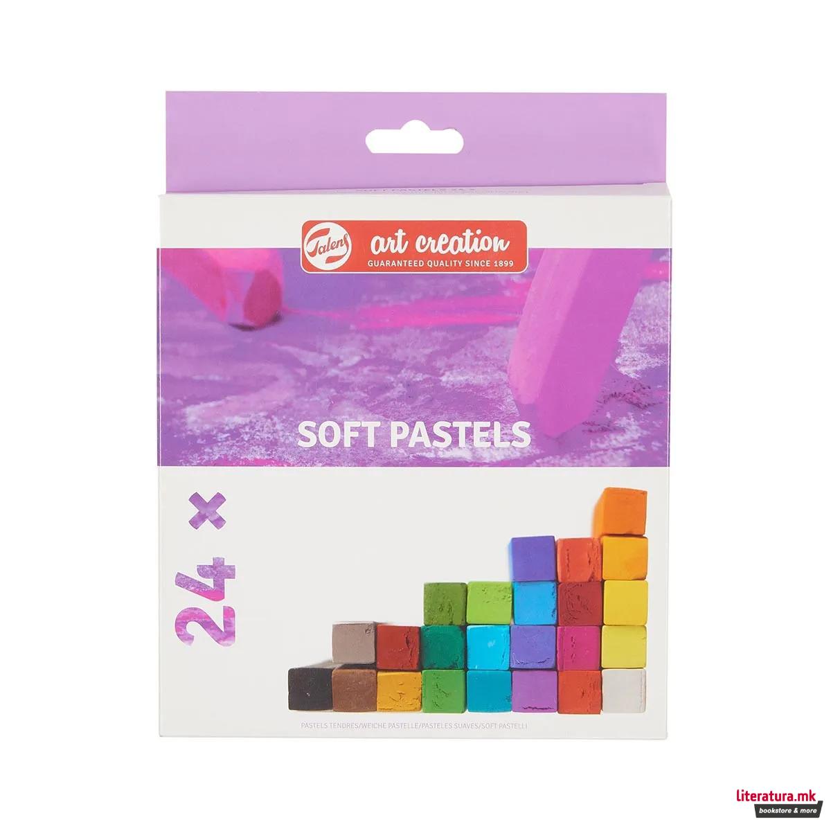 Сет меки пастели, Talens Art Creation Soft Pastel set, 24 бои