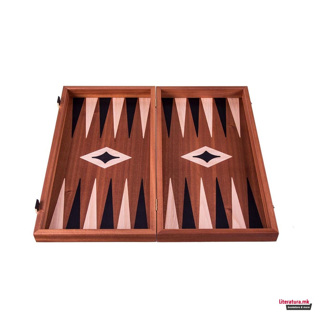 Сет за табла и шах, Mahogany Chess & Backgammon Board, голем 