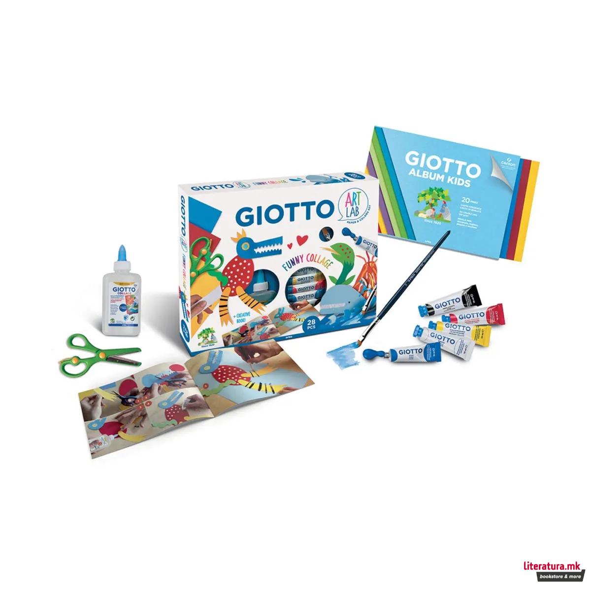 Сет за изработка на колажи, Giotto, Art Lab, Funny Collage, 28 par~iwa