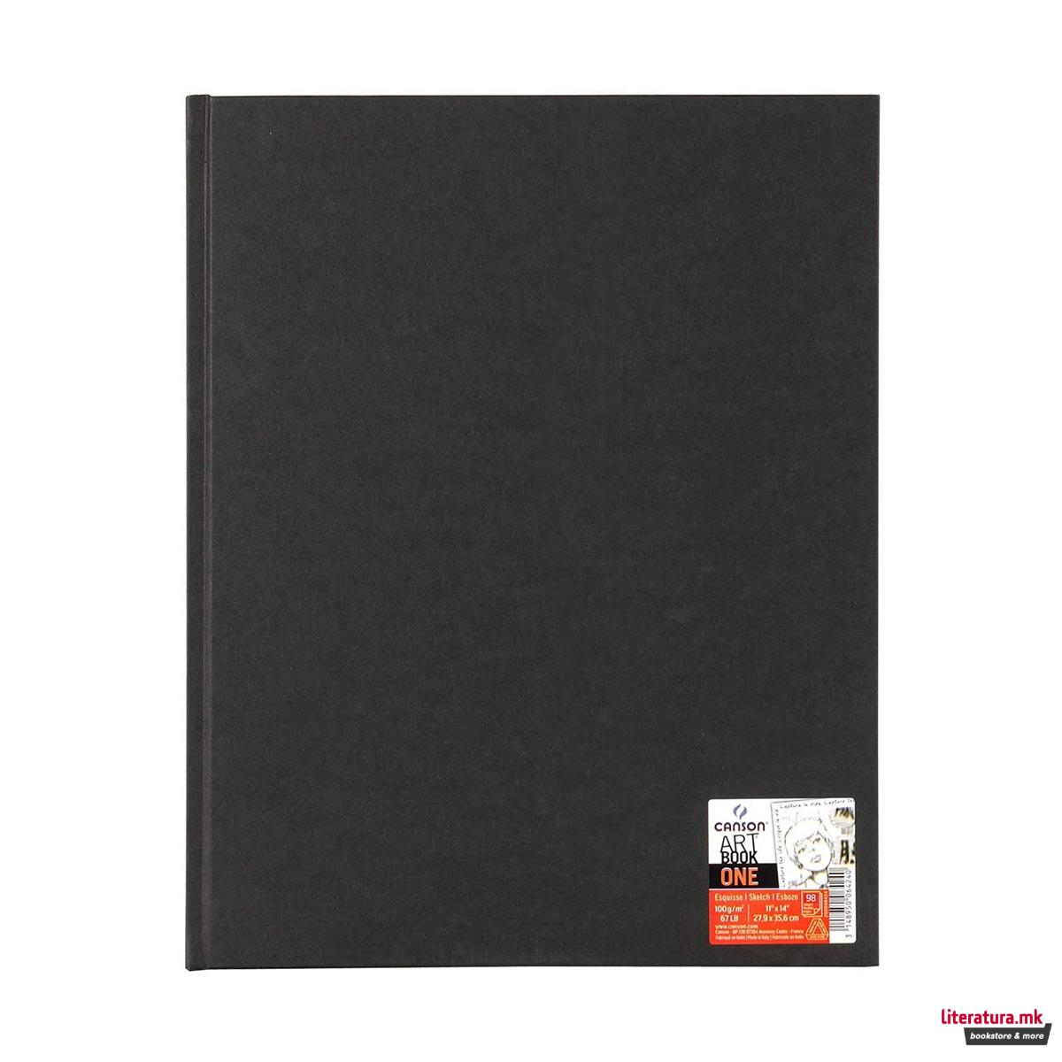 Скицник, Canson, One Art Book, 27.9 x 35.6 цм, 100г/м²