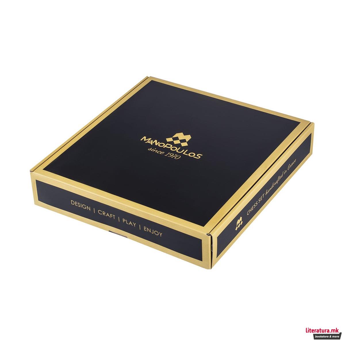 Сет за шах, Greek Mythology Chess Set, екстра голем, кафеав 