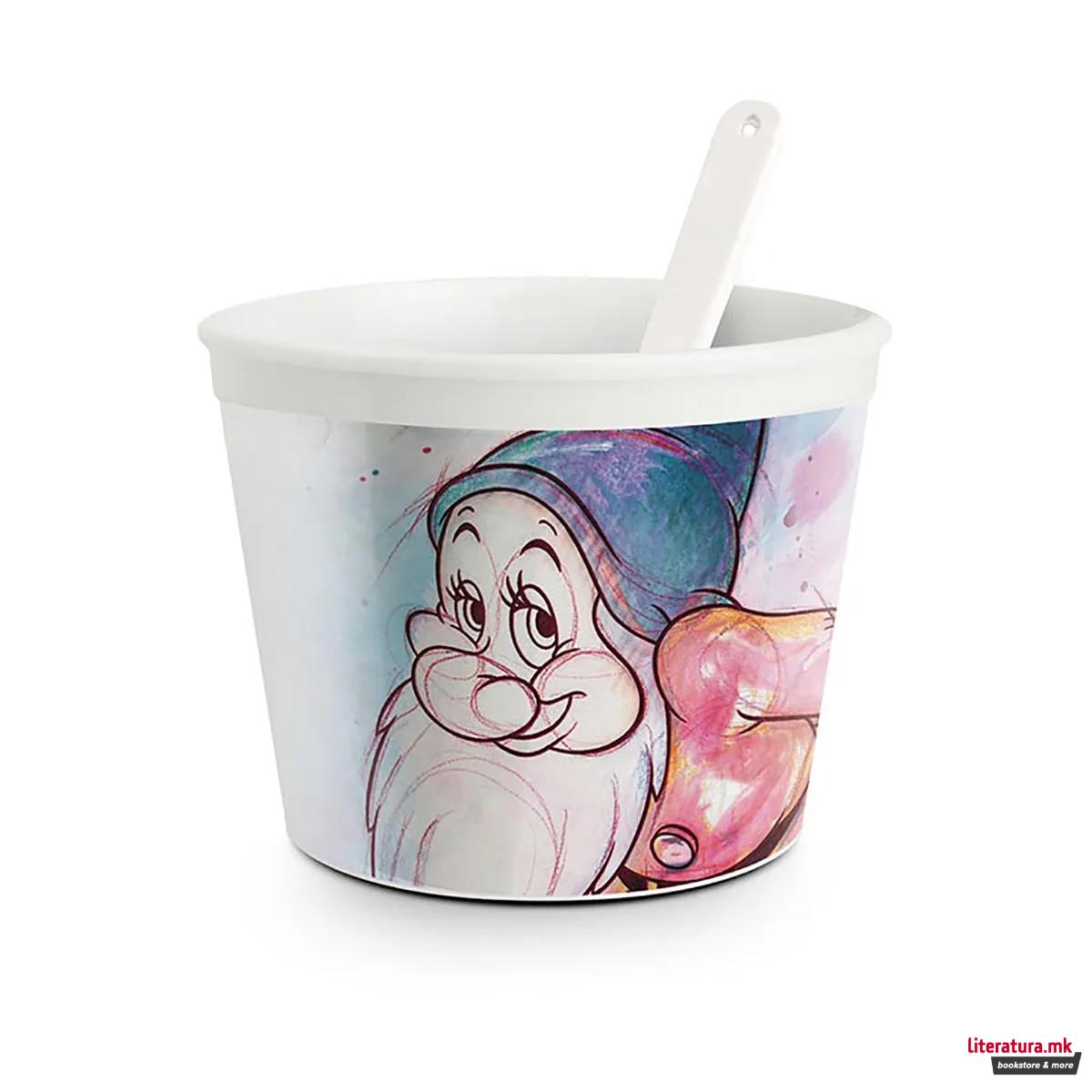 Чаша за сладолед со лажица, Disney, 7 Dwarfs - Bashful