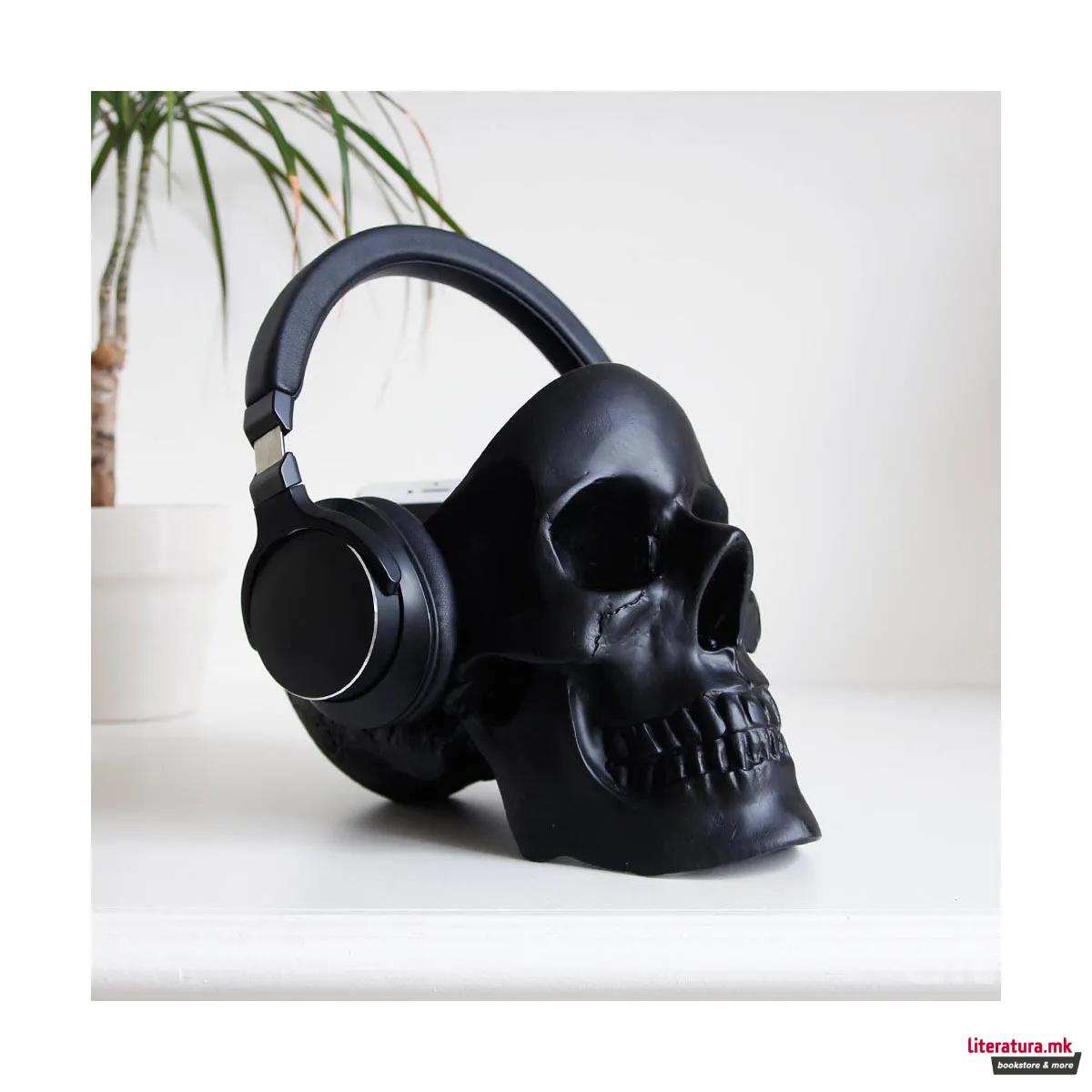 Организер за биро, Skull Tidy, црн