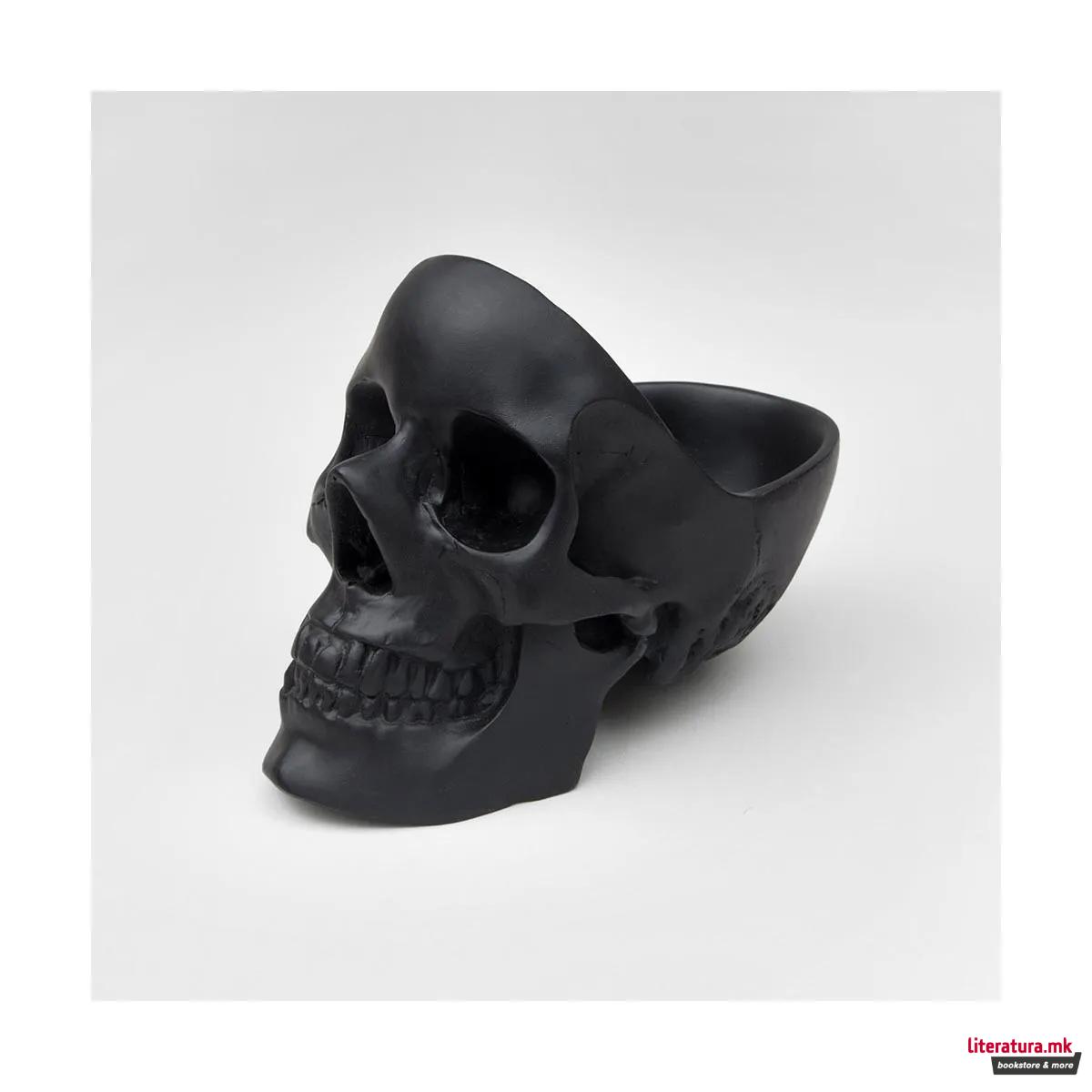 Организер за биро, Skull Tidy, црн