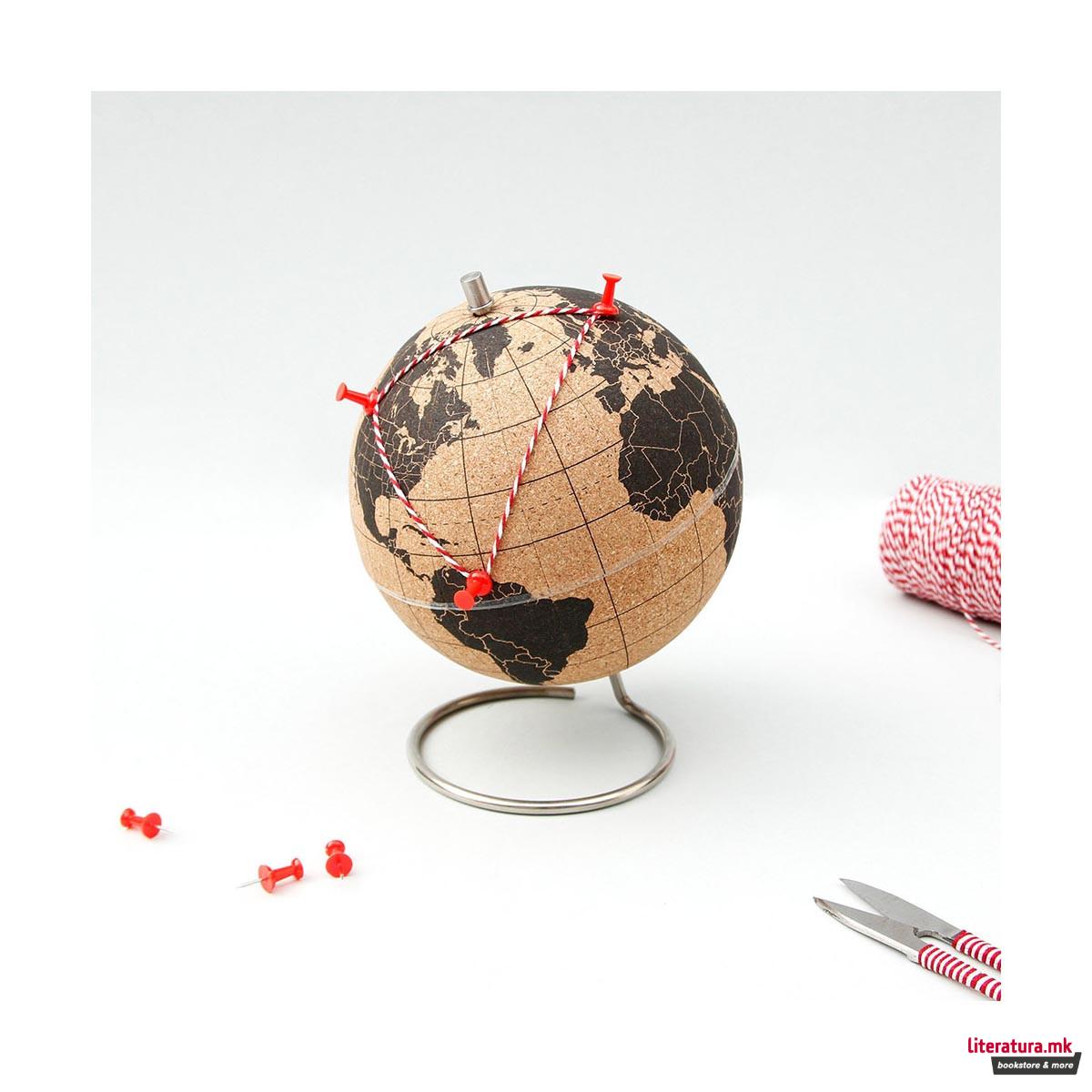 Плутен глобус, Cork Globe, мал, црн
