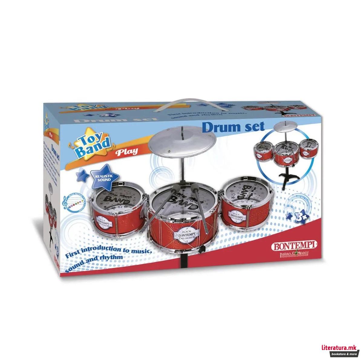 Сет тапани, Drum Set, 4 елементи, црвени