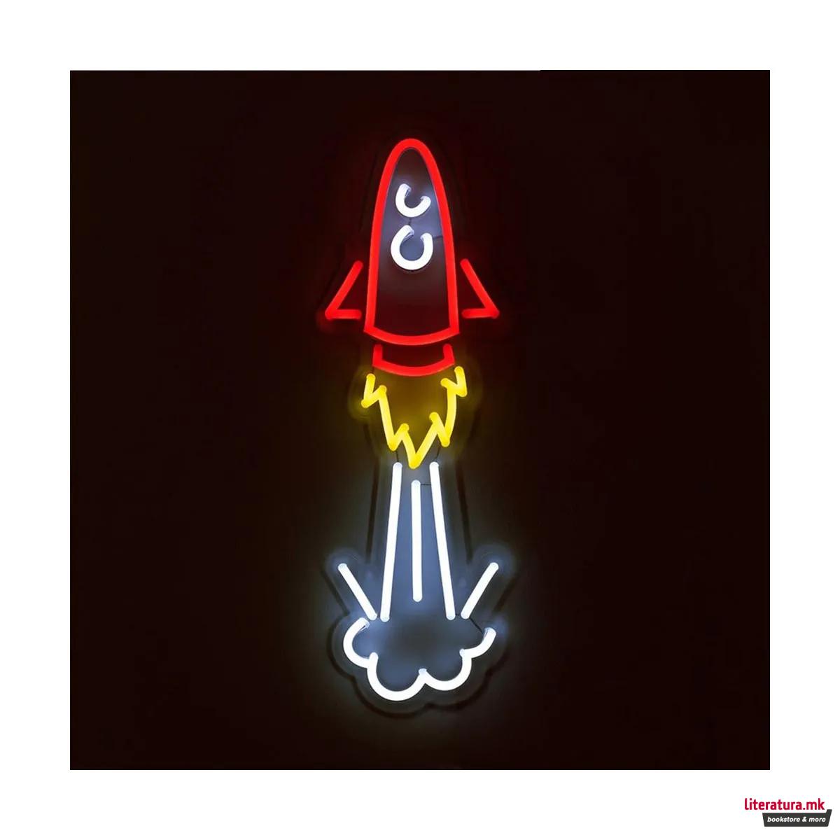 Неонски знак - ѕиден, 'Space Rocket'