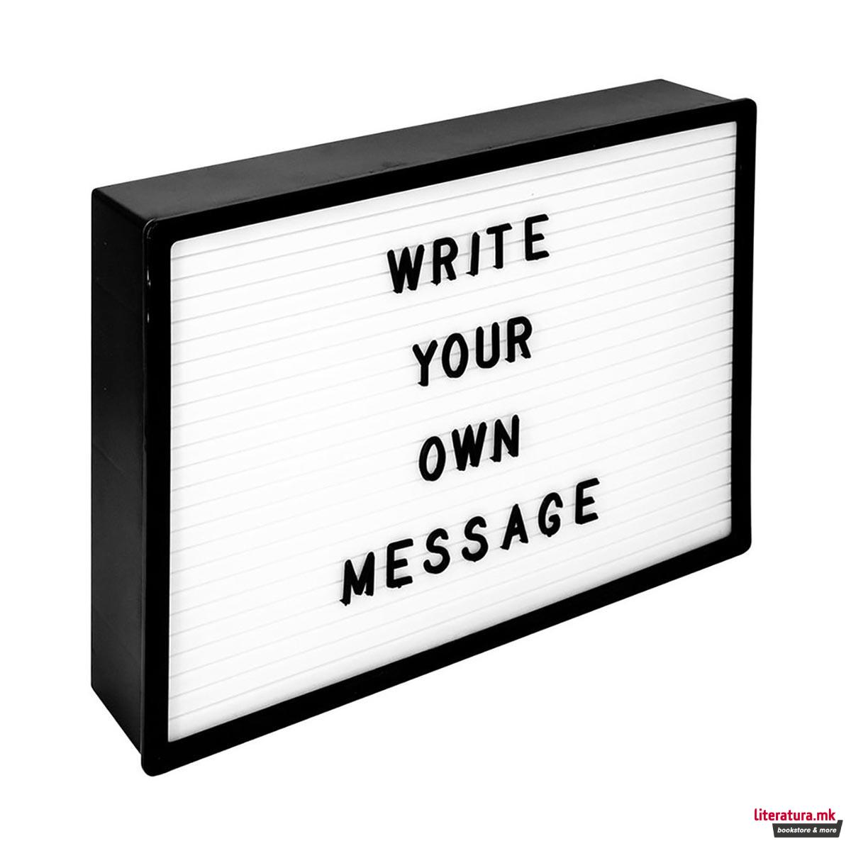 Табла со букви - LED, Light Up Letter Board A4