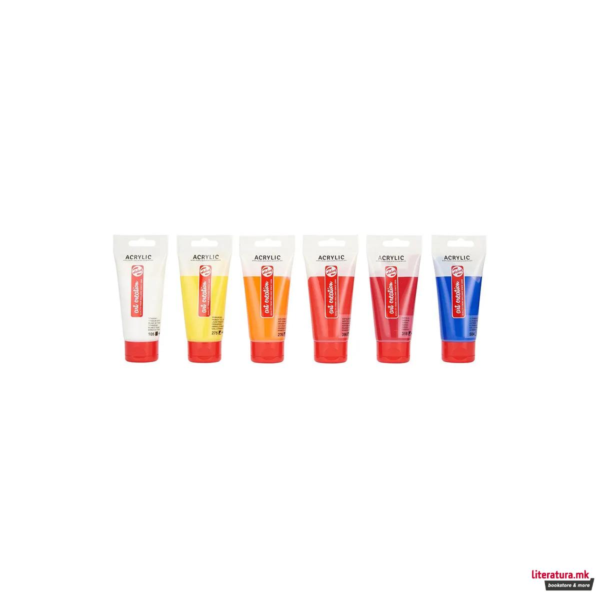 Сет акрилни бои, Talens Art Creation, Acrylic Colour Set, 12 x 75мл