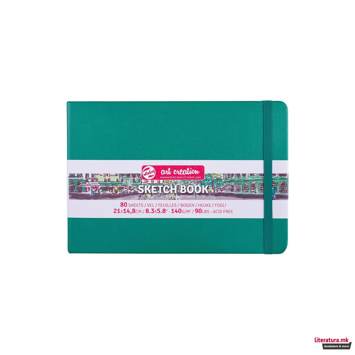 Скицник, Talens Art Creation, 21 x 14.8 цм, forest green 