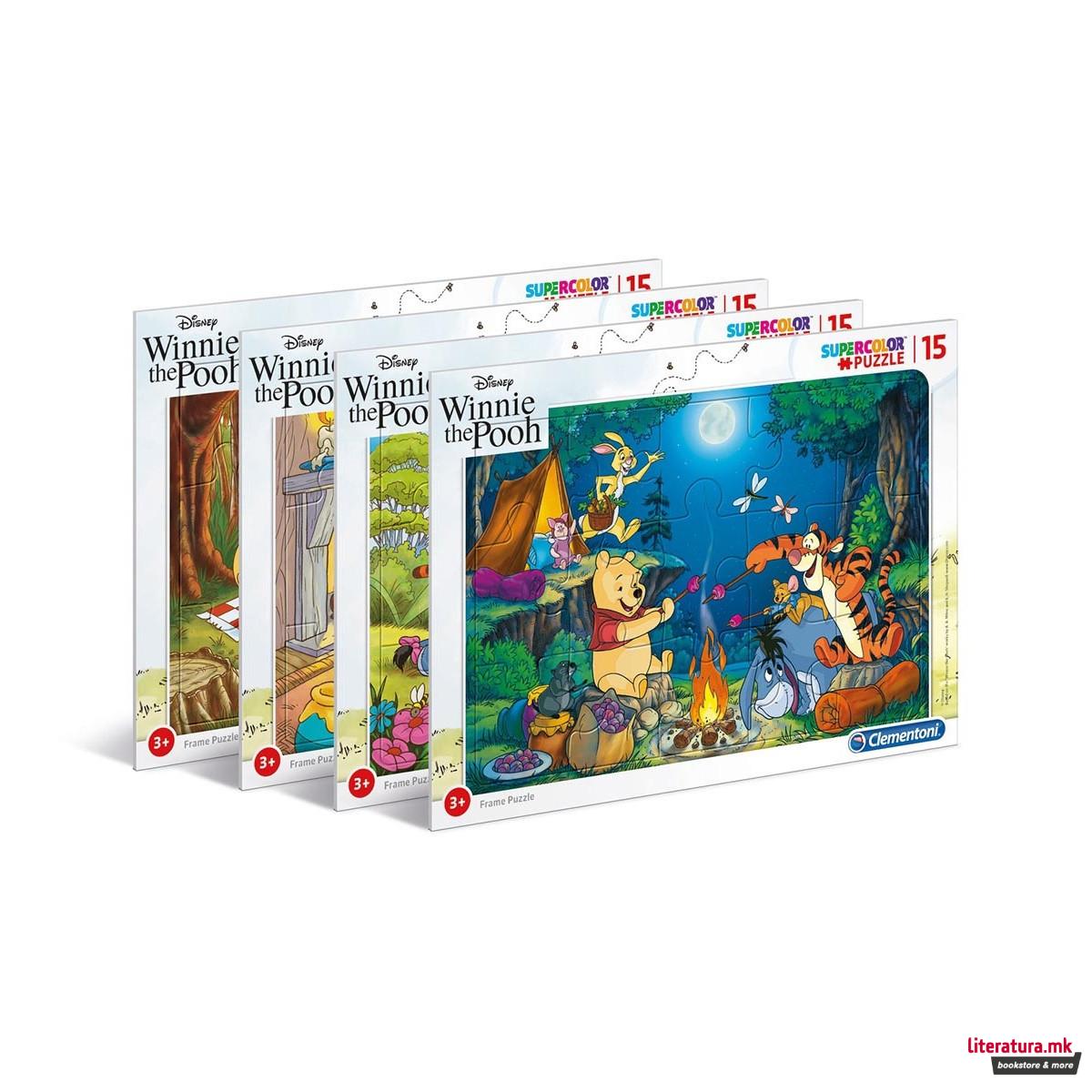 Сложувалка во рамка, Disney, Super Color, Winnie The Pooh, 15 парчиња 