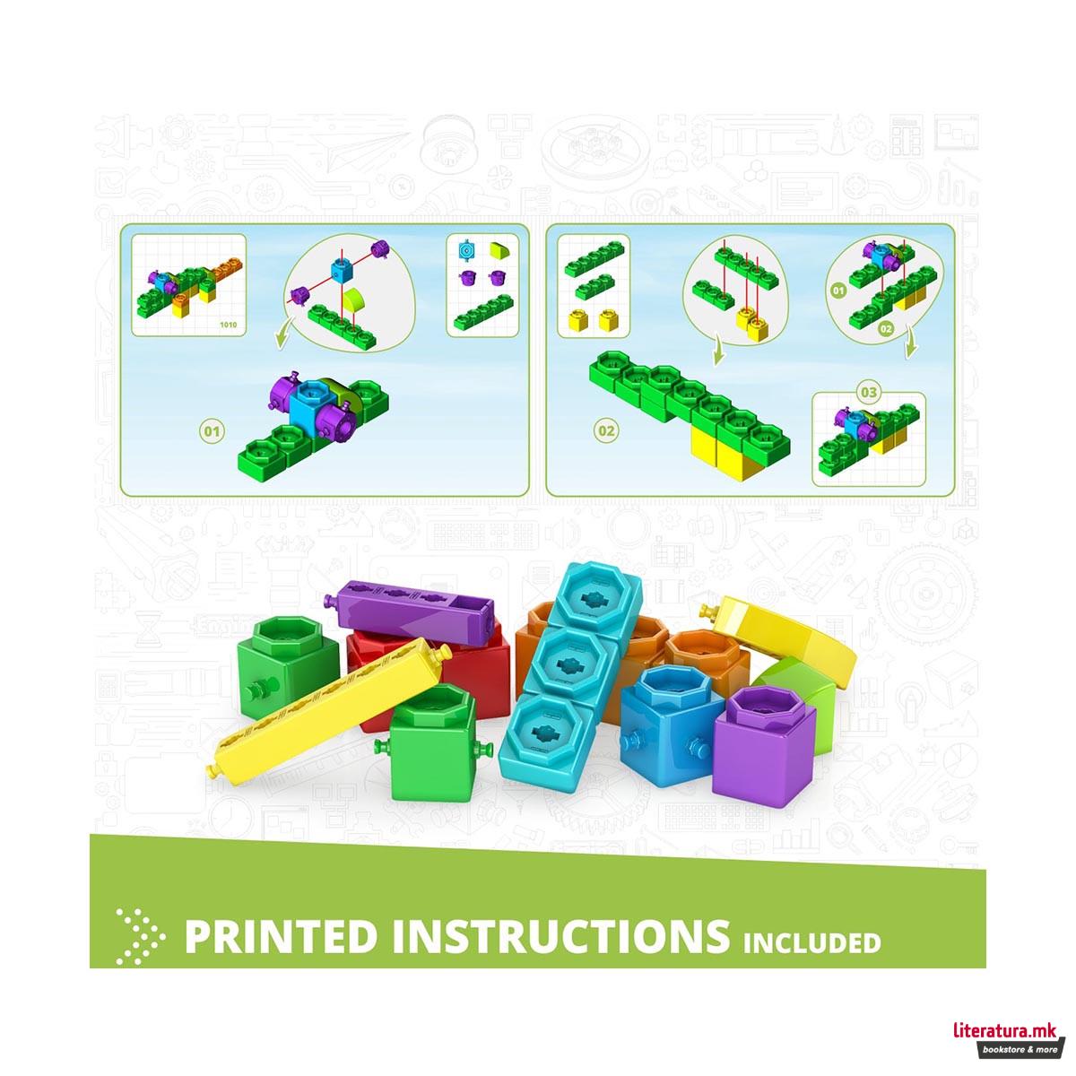 Коцки за градба - Крокодил, QBOIDZ 2in1 multimodels - Crocodile 