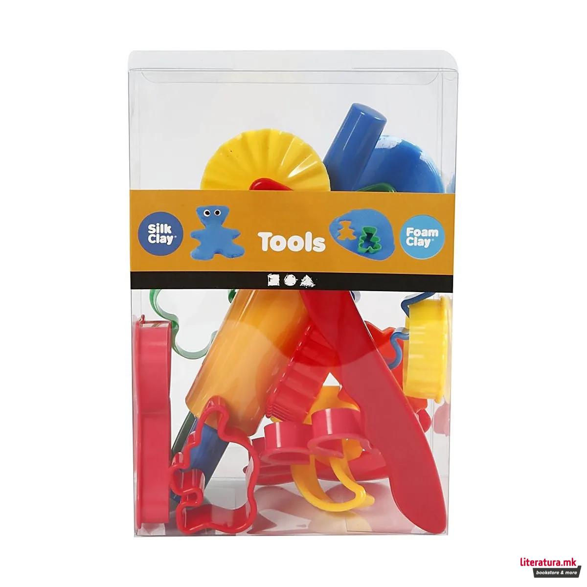 Сет алатки за изработка со глина, Cutters and tools, 15 парчиња