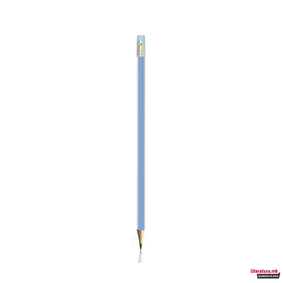 Дрвен молив со гума, S-Cool - Pastel, HB, 5 бои 