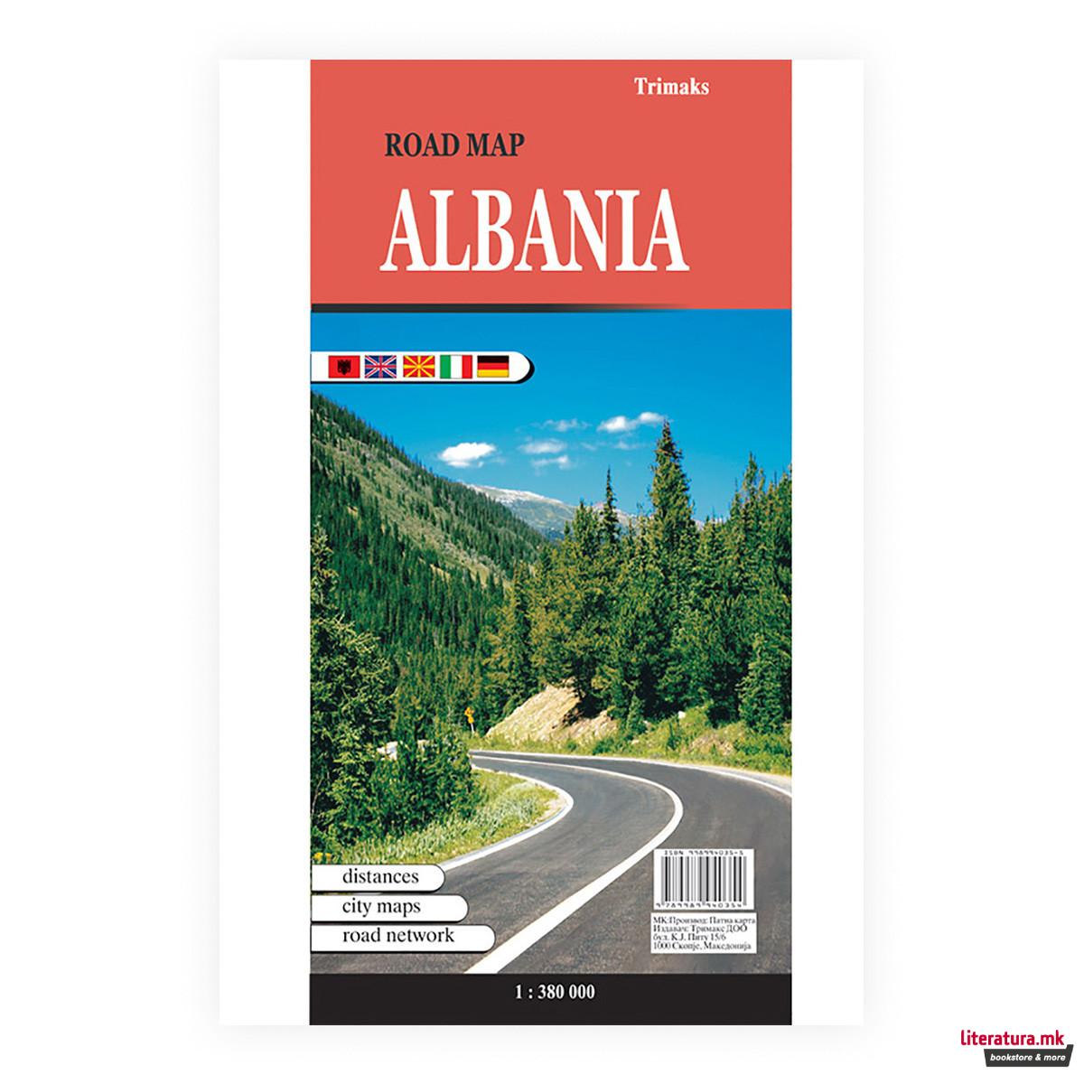 Патна карта на Албанија 